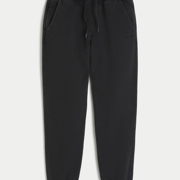 Relaxed Fleece Logo Joggers - washed black