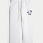 Heavyweight Terry Racing Graphic Baggy Sweatpants - white