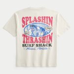 Boxy Lil Sandy Barbecue Graphic Tee - dark cream