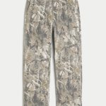 Dark Wash Baggy Painter Jeans - brown camo painter