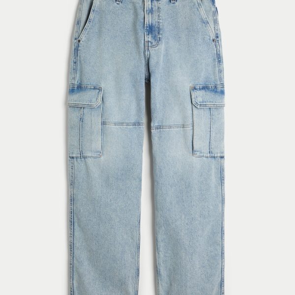 Dark Wash Baggy Painter Jeans - light