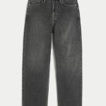 Dark Wash Baggy Painter Jeans - washed black