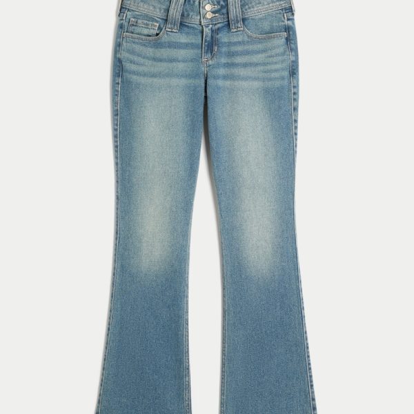 Low-Rise Light Wash Boot Jeans - medium