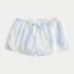 Oxford Cotton Tie Shorts - mint green print