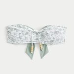 Reversible Bandeau Bikini Top - eucalyptus green