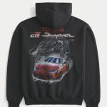 Boxy Dodge Viper Graphic Hoodie - faded black