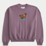 Garfield Graphic Crew Sweatshirt - dark mauve
