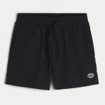 Mid-Thigh Baggy Soccer Shorts - black