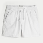 Mid-Thigh Linen-Blend Pull-On Shorts - white