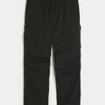 Baggy Pull-On Utility Pants - black