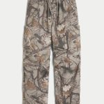 Baggy Pull-On Utility Pants - tan camo