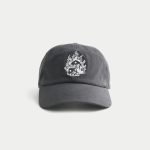 Pattern Baseball Hat - faded black