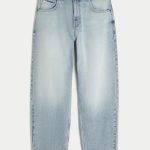 Washed Black Skater Baggy Jeans - light