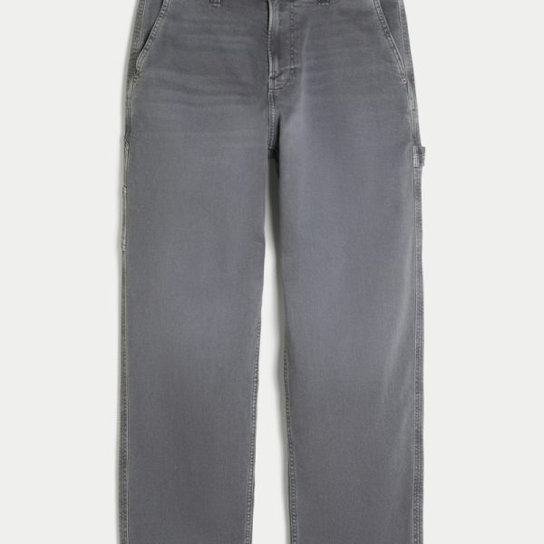 Washed Black Baggy Jeans - washed gray