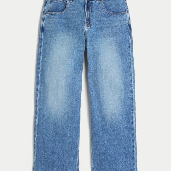 Medium Wash Super Baggy Jeans - medium