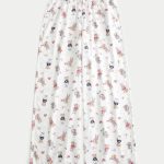 Baggy Flannel Pants - white print