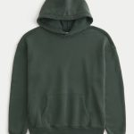 Boxy Hoodie - dark olive