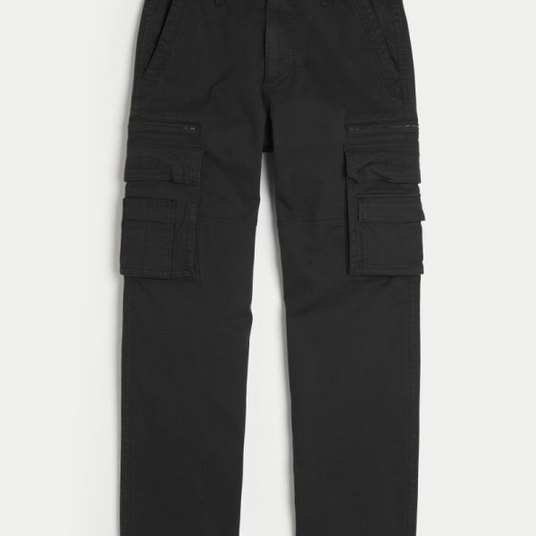 Loose Heavyweight Cargo Pants - black