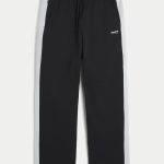 Baggy Varsity Sweatpants - black