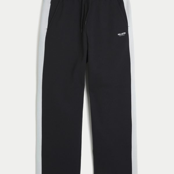 Baggy Varsity Sweatpants - black