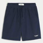 At-the-Knee Terry Fleece Super Baggy Shorts - navy
