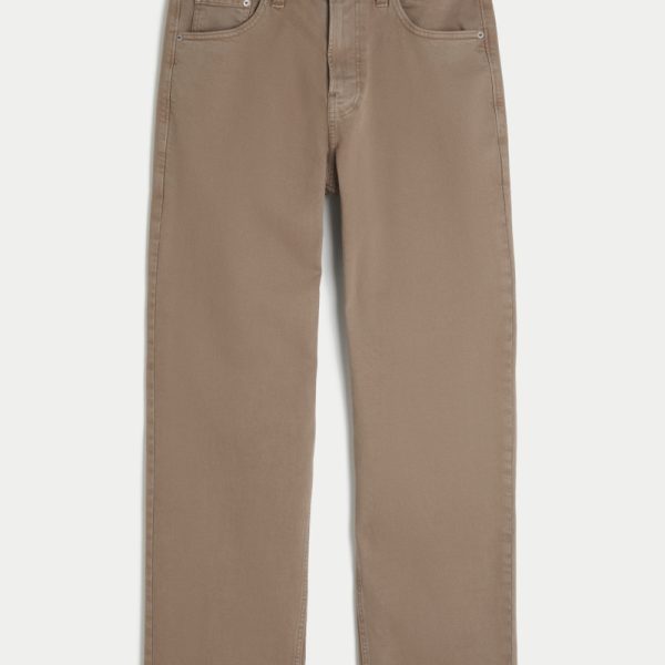 Dark Wash Baggy Painter Jeans - light brown