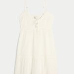 Babydoll Mini Dress - cloud white