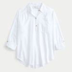 Easy Icon Popover Shirt - white