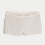 Gilly Hicks Waffle Lace Shortie Shorts - light grey