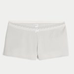 Gilly Hicks Waffle Lace Shortie Shorts - light grey
