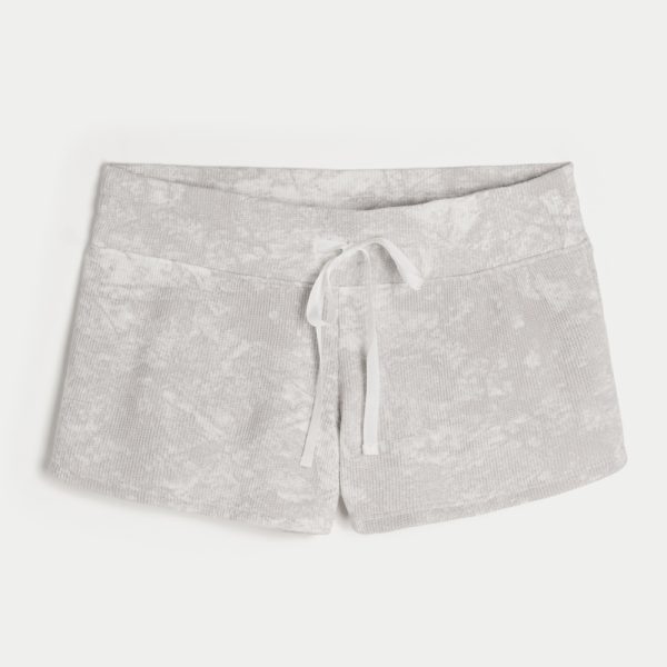 Gilly Hicks Cozy Waffle Mini Shorts - white camo