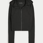 Gilly Hicks Active Recharge Zip-Up Hoodie - black