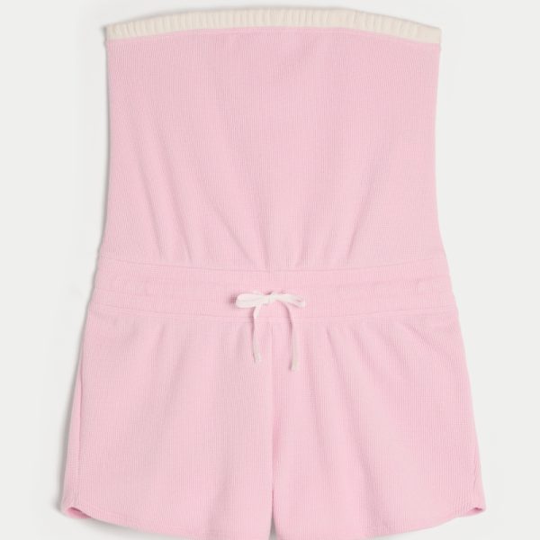 Gilly Hicks Cozy Strapless Waffle Onesie - light lilac