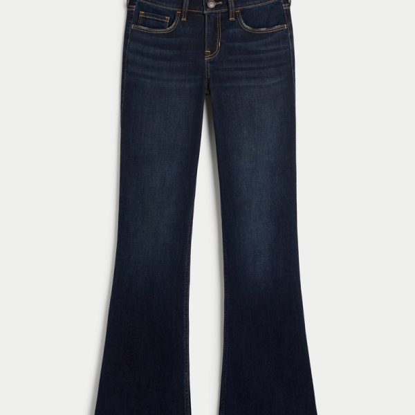 Low-Rise Medium Wash Boot Jeans - dark wash