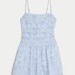 Chiffon Skort Dress - dusk blue floral