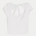 Gilly Hicks Active Tie-Back Ballet Top - white