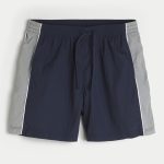 Mid-Thigh Baggy Soccer Shorts - light grey sd/texture