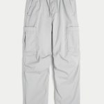 Baggy Pull-On Utility Pants - gray