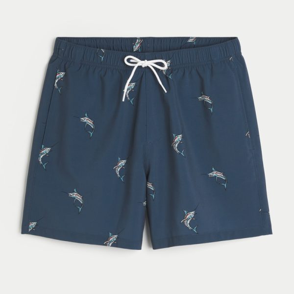 Mid-Thigh Volley Swim Trunks - dark teal
