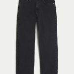 Leopard Print Baggy Painter Jeans - washed black dd