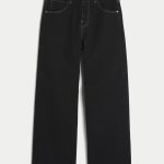 Medium Wash Super Baggy Jeans - black