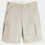 At-the-Knee Baggy Cargo Shorts - khaki