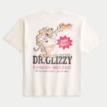 Boxy Lil Sandy Barbecue Graphic Tee - cream