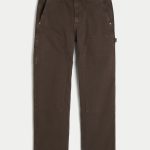 Olive Loose Jeans - dark brown carpenter