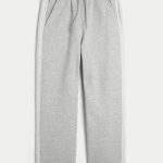 Baggy Varsity Sweatpants - heather gray