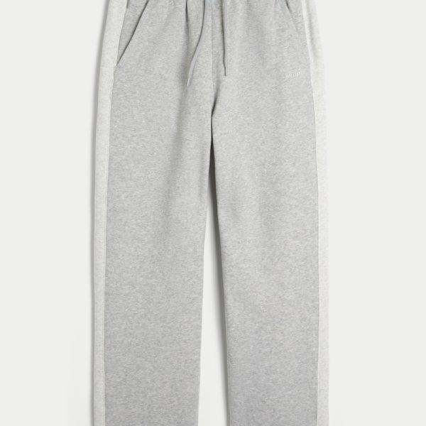 Baggy Varsity Sweatpants - heather gray