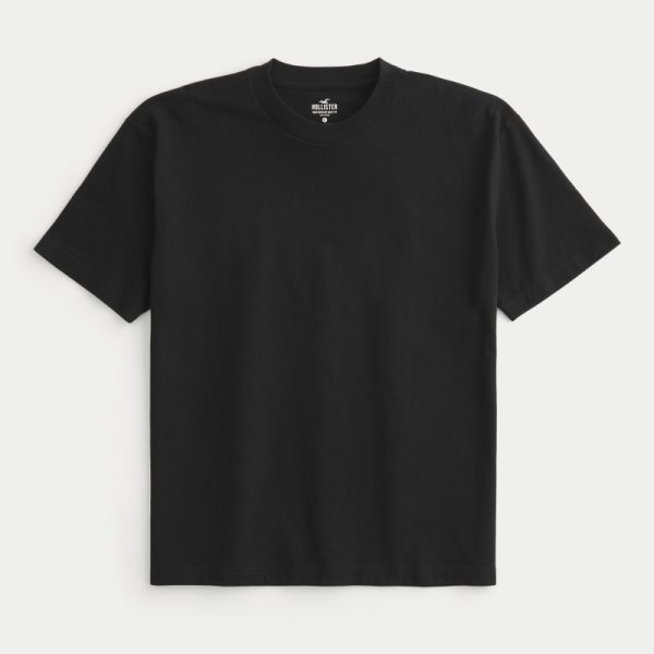 Heavyweight Boxy Crew T-Shirt - black bc