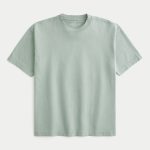 Heavyweight Boxy Crew T-Shirt - eucalyptus green