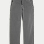 Dark Wash Baggy Painter Jeans - gray