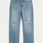 Dark Wash Baggy Painter Jeans - ripped medium
